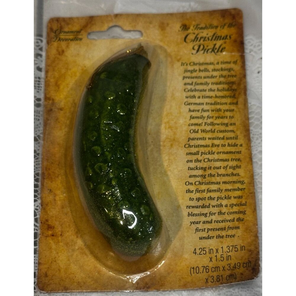 Christmas Pickle Ornament Old World German Tradition Holiday Tree Decoration New